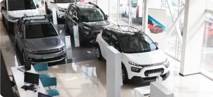 Автомобілі в шоурумі дилера